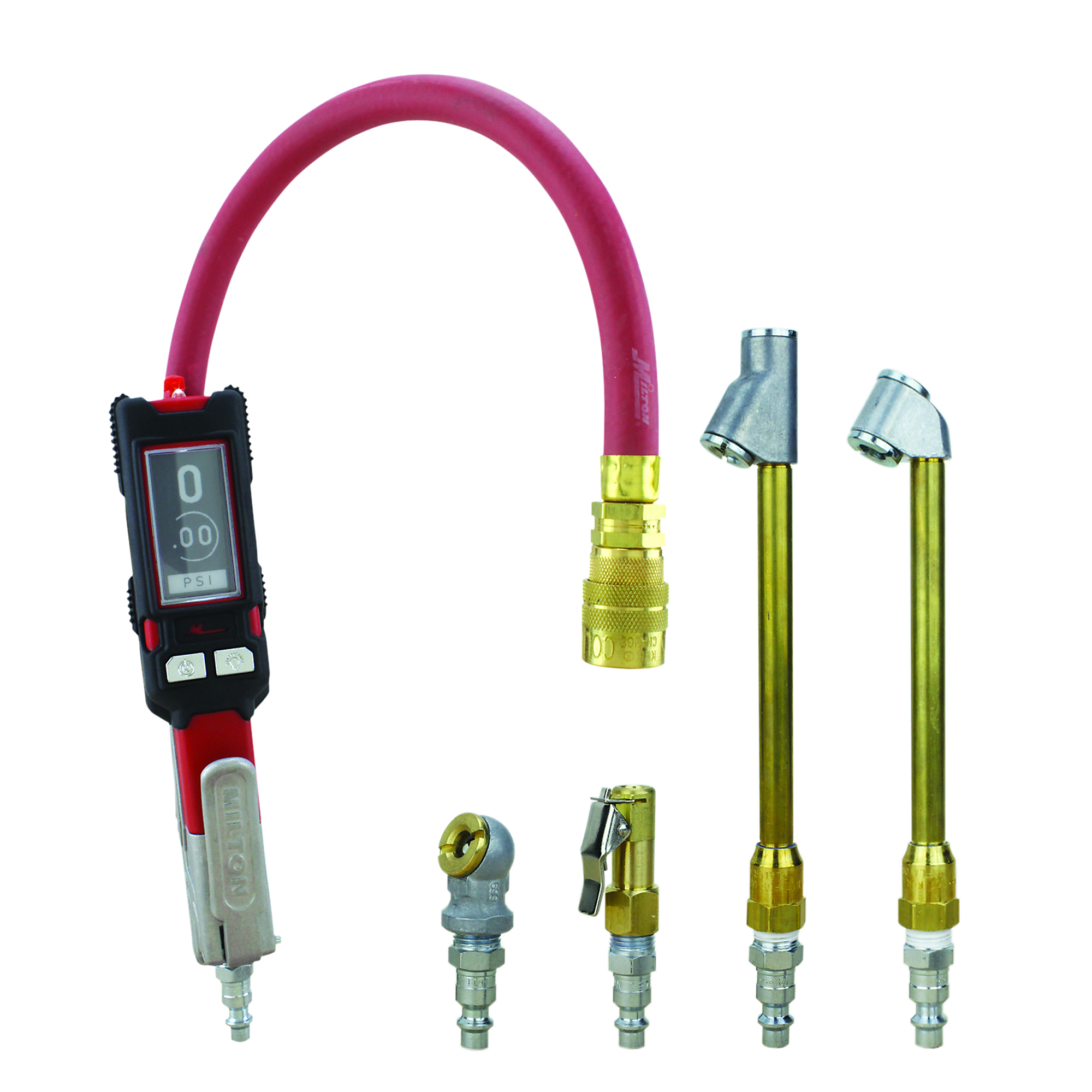 Milton, Precision Inflator Gauge Kit, Dig w/4 chucks, Model S580eKIT